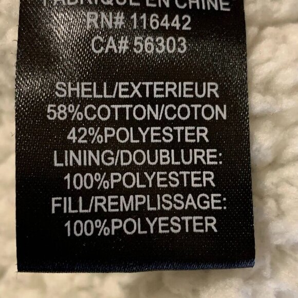 Empyre Men's Plaid Sherpa Lined Cotton Button Up Long Sleeve Shacket Size M - Picture 9 of 12